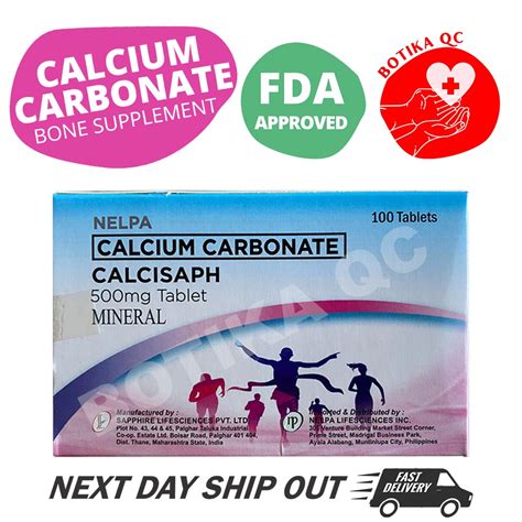 Ambical Calcisaph Calcium Carbonate 500mg Tablet 100 Tablets Botika