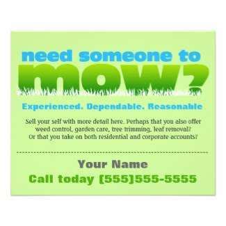 Free to download and print Lawn Care Flyer Template - Cards Design Templates