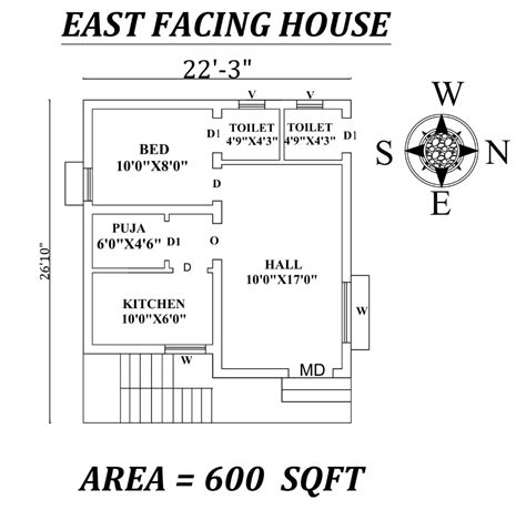 X Bhk East Facing House Plan As Per Vastu Shastra Autocad Drawing File Details Artofit