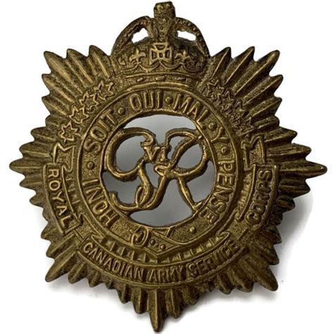 Ww2 Royal Canadian Army Service Corps Rcasc Canada Cef Cap Badge