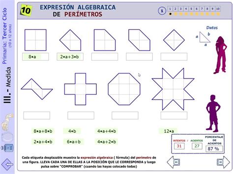 Expresión Algebraica De Perímetros De Figuras A Partir De Las