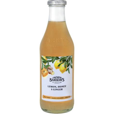 Barkers Fruit Syrup Lemon Honey And Ginger Reviews Black Box