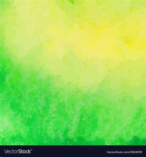 Green And Yellow Watercolor Paint Background Vector Image