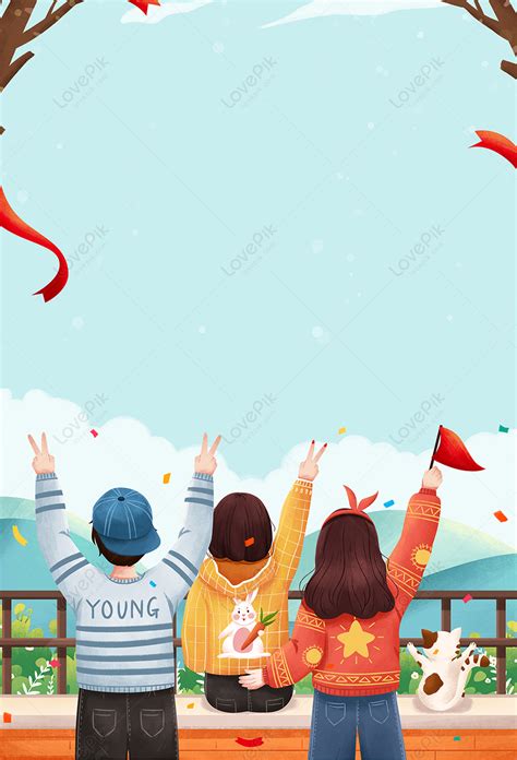 May Fourth Youth Festival Poster Background Download Free Poster