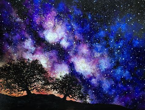 Valley Oak Galaxy Painting | Galaxy painting, Painting, Etsy