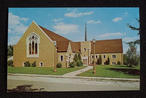 1960s Augustana Lutheran Church Hobart In Lake Co Postcard Indiana Ebay