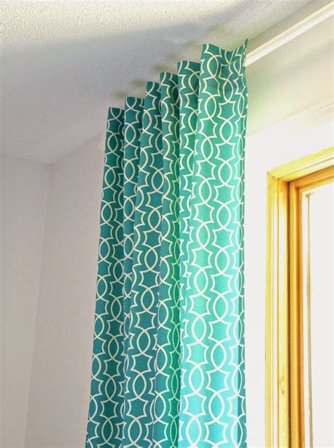 Simple Sewn Back Tab Curtains No Sew Curtains Printed Curtains How To