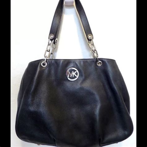 Michael Kors Black Leather Fulton Bag Authentic Michael Kors Fulton