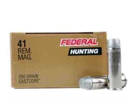 Federal 41 Remington Magnum 41 Rem Mag 250 Grain Cast Lead Fp