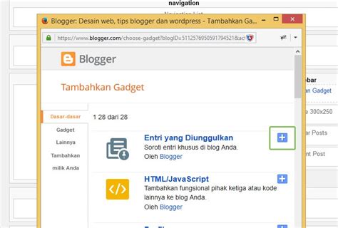Cara Menambahkan Atau Memasang Gadget Di Blogger Atau Blogspot Hpseo