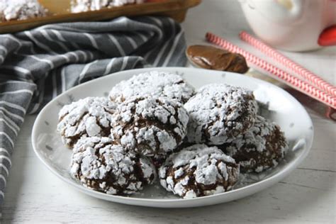 Chocolate Hazelnut Crinkle Cookies Recipe Food Fanatic