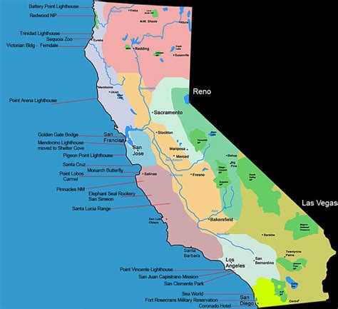 California Map Coast