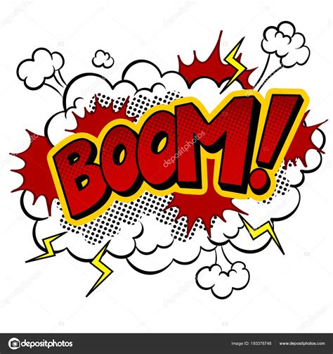 Boom Word Comic Book Pop Art Vector Illustration Stock Vector Image By