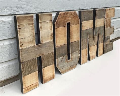 Pallet Letters A To Z 0 To 9 Rustic Letters Marquee Etsy Wooden