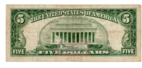 Series 1963 United States 5 Dollar United States Note Red Seal Oldpaper