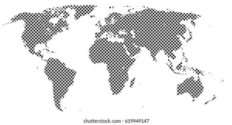 Dotted World Map Vector Illustration Stock Vector Royalty Free