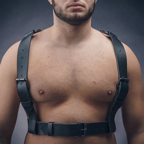 Genuine Leather Harness Y Back Men Harness Harness With Etsy