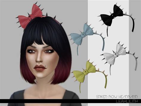 The Sims Resource Spiked Bow Headband By Leahlilith • Sims 4 Downloads