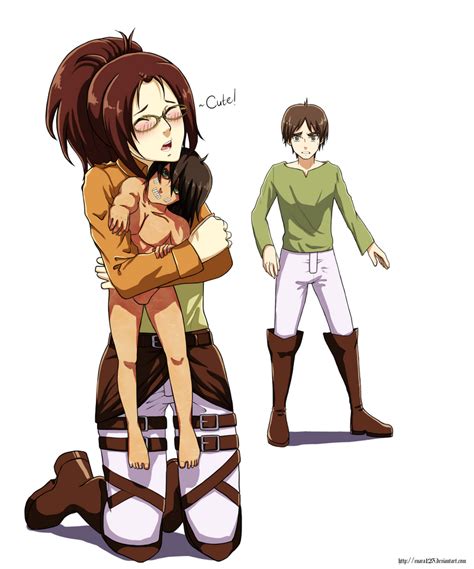 Hange Zoe Cuddling Chibi Titan Erencommission By Enara123 On Deviantart