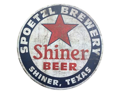 Shiner Beer Shiner Texas Vintage Style Round Tin Sign Metal Etsy