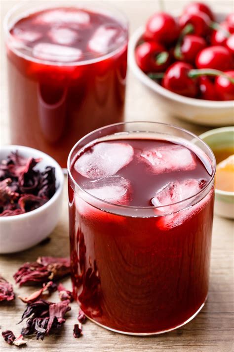 Cherry Hibiscus Juice Recipe Try This Nurtured Homes