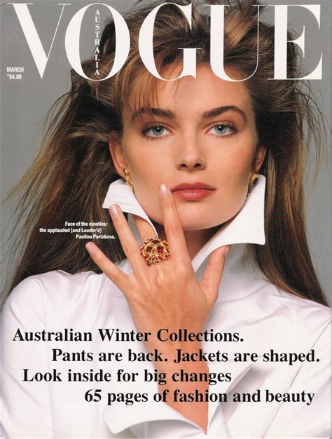 Paulina Porizkova Throughout The Years In Vogue Paulina Porizkova Vogue Covers Vogue