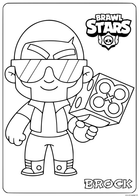 Then you can print it and color it as brawl stars is a mobile game developed and published by the finnish studio supercell. Brawl Stars Brock Coloring Pages Printable