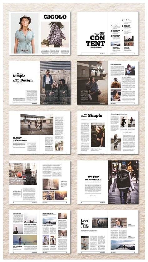 Indesign Magazine Template By Ma Kingart On Creativemarket In 2020