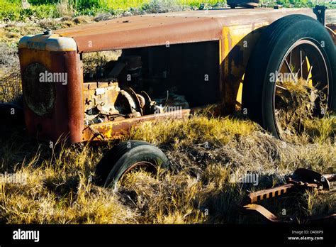 Rusty Abandoned Vintage Farm Machinery Stock Photo Alamy