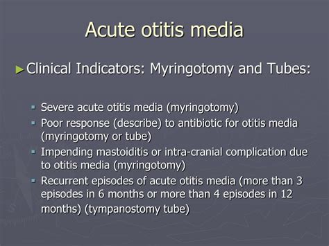 Ppt Otitis Media Clinical Practice Guidelines And Current Management