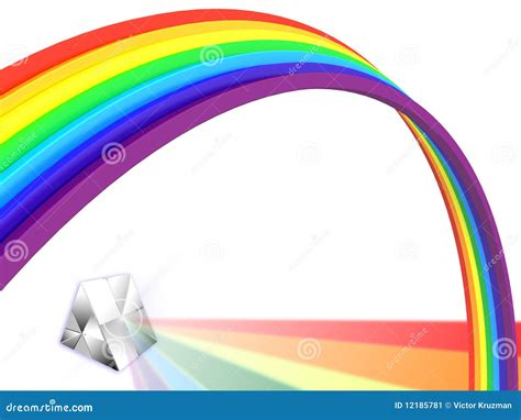 Rainbow With A Prism Stock Illustration Illustration Of Physics 12185781