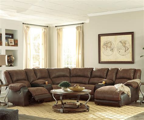 Signature Design By Ashley Nantahala Faux Leather Reclining Sectional