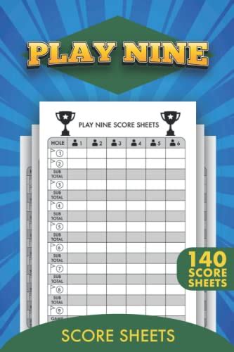 Play Nine Score Sheets 140 Small Play Nine Score Pads For Scorekeeping