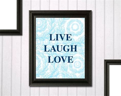 Live Laugh Love Quote Poster 8x10 Modern Design Art Printdigital
