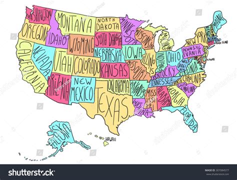 Map Of Usa Cartoon Interactive Map