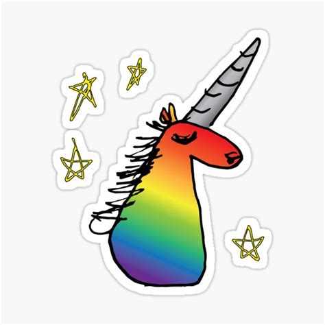 Rainbow Unicorn Pride Sticker For Sale By ElJimmo Redbubble