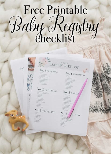 Free Printable Baby Registry Checklist Bit And Bauble
