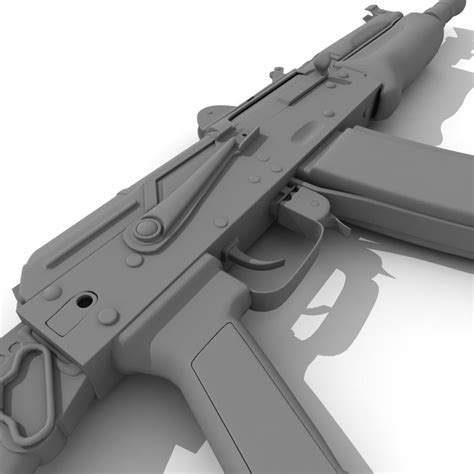 Aks 74u Carbine Assault Rifle 3d Model