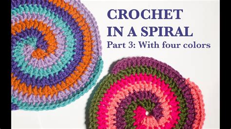 Tutorial How To Crochet In A Spiral With Multiple Colors Youtube