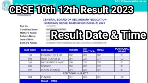 Cbse Result Cbse Class And Board Result Date And Time