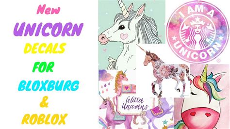 February 1, 2021february 1, 2021 by admin. Bloxburg and Roblox picture codes (Unicorn) - YouTube