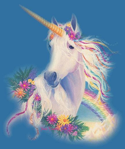 Rainbows And Flowersanimated Unicorn Images Animated Unicorn