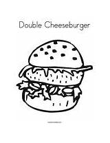 Cheeseburger Double Coloring Change Template sketch template