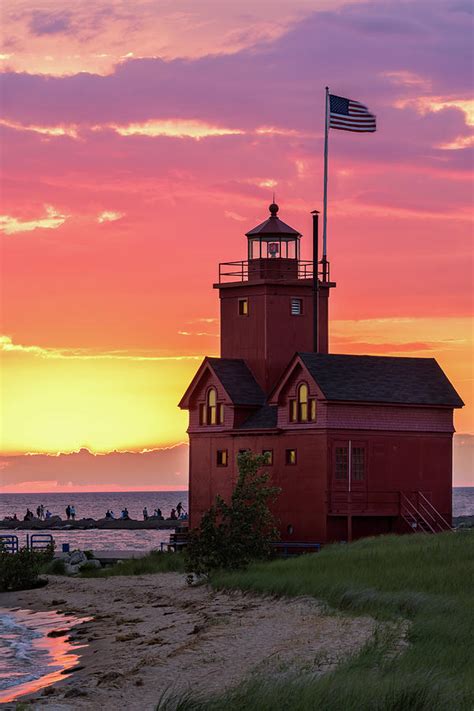 Big Red Lighthouse Holland Mi Photograph By Ken Cave Fine Art America