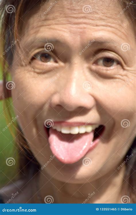 Old Asian Granny Making Funny Faces Stock Image Image Of Goofy Laughter 133551465