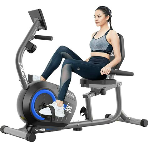 Pooboo Recumbent Exercise Bikes Stationary Magnetic Resistance Indoor