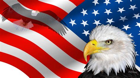 Usa Flag Eagle Wallpaper