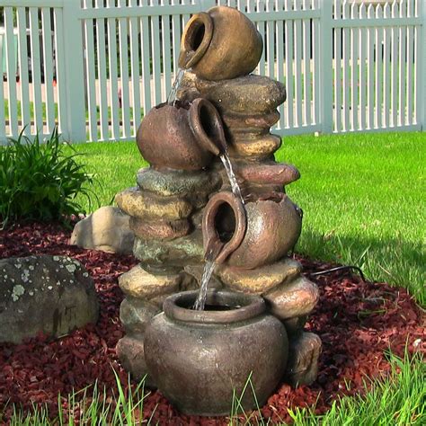 Outdoor Or Indoor Pitcher Honey Pots Rock Water Fountain