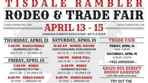 Get Ready For The Tisdale Rambler Rodeo And Trade Fair Panow