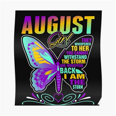 August Girl Storm Withstand Poster For Sale By Clavitaps Redbubble